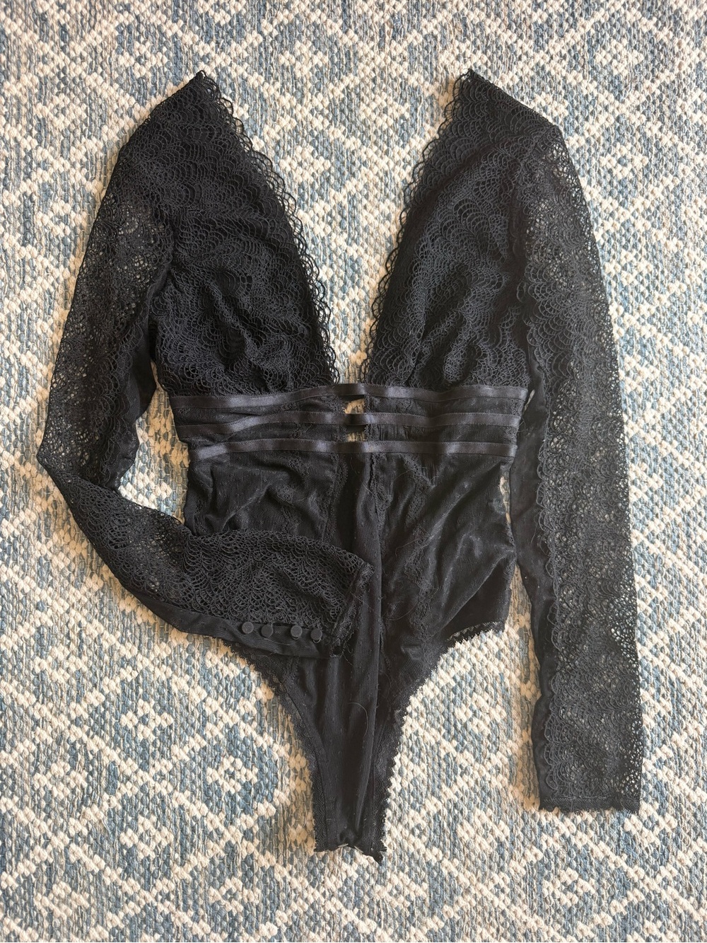 Night Night Johnathan Simkhai Plunge Lace Bodysuit